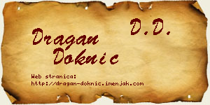 Dragan Doknić vizit kartica